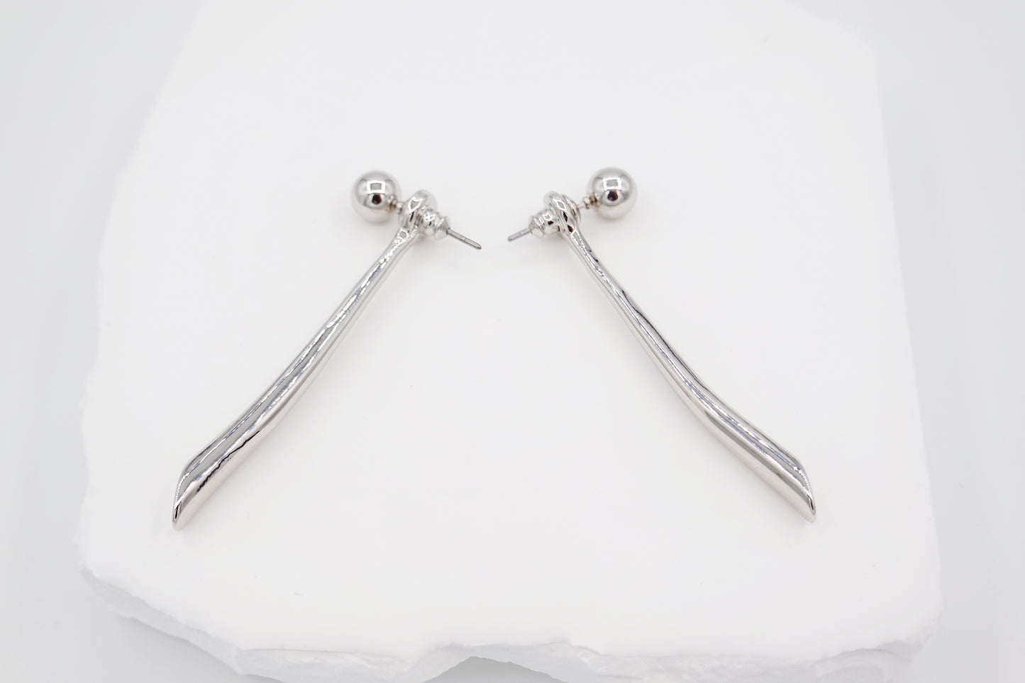 Icy Drop Earrings Silver