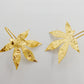 Gold Maple Leaf Hook Earrings