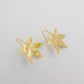 Gold Maple Leaf Hook Earrings