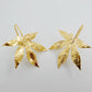 Gold Maple Leaf Hook Earrings