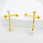 Pearl Sceptre Cross Stud Earrings