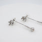 Silver Rose Twig Earrings