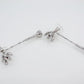 Silver Rose Twig Earrings