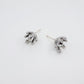 Silver Rose Twig Earrings