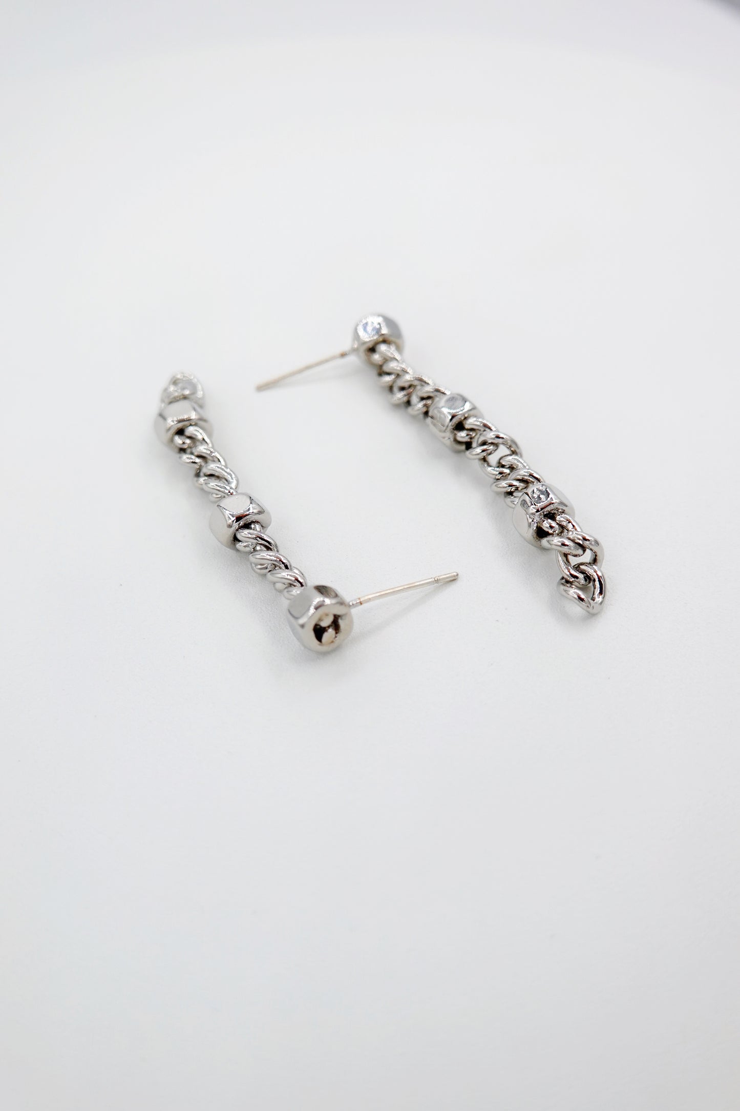 Cap Nut Chain Earrings