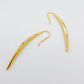 Gold Wheat Hook Earrings