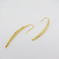 Gold Wheat Hook Earrings