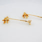 Gold Rose Twig Earrings