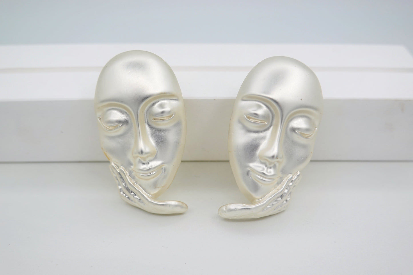 The Big Thinker Silver Stud Earrings