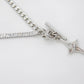 Silver Four Star Chain Necklace