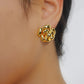 Gold Rose Stud Earrings