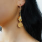 Gold Ball Dangling Drop Earrings