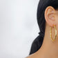 Bamboo Joint Semi-Hoop Stud Earrings