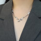 Silver Bamboo Joint Chain Necklace