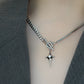 Silver Four Star Chain Necklace