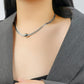 Silver Double Layer Snake Bone Necklace