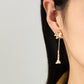 Gold Rose Twig Earrings