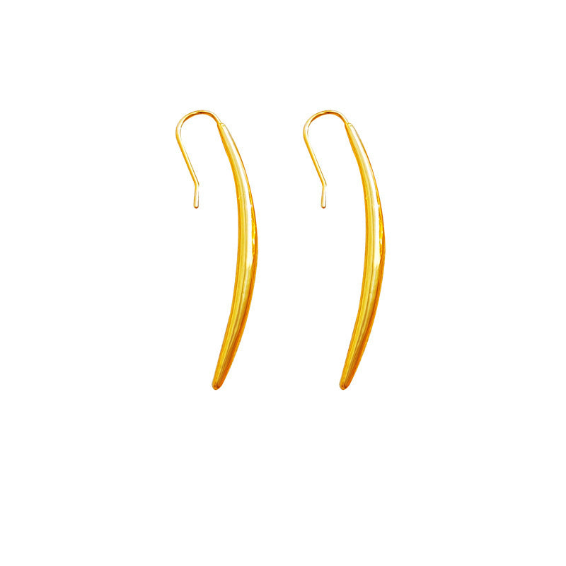 Gold Wheat Hook Earrings