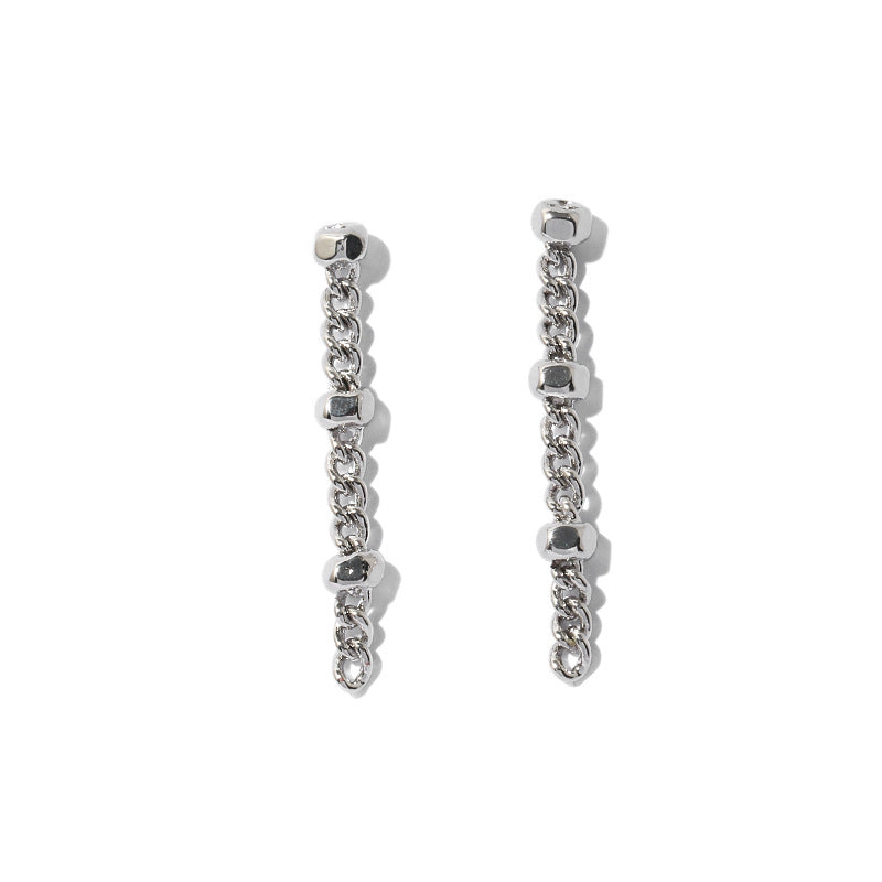 Cap Nut Chain Earrings